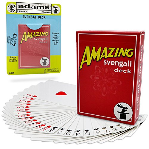 Adams Pranks and Magic - Amazing Svengali Deck (Red or Blue) - Classic Novelty Magic Trick Toy