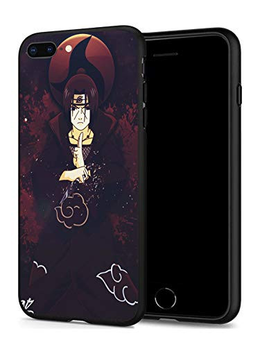 iPhone 7 Plus Case iPhone 8 Plus Case Anime Comic Series Protection Cover Back Case for iPhone 7 Plus 8 Plus  Naruto-Itachi-Uchiha
