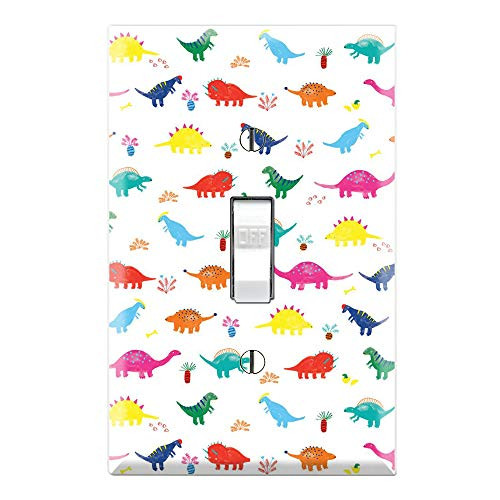 Graphics Wallplates - Dino Dinosaurs - Single Toggle Wall Plate Cover