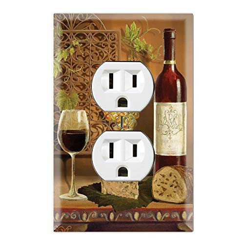 Graphics Wallplates - Fine Wine Painting - Duplex Outlet Wall Plate Cover