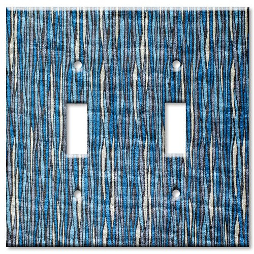 Art Plates - Double Gang Toggle Oversize Switch Over Size Wall Plate - Blue River