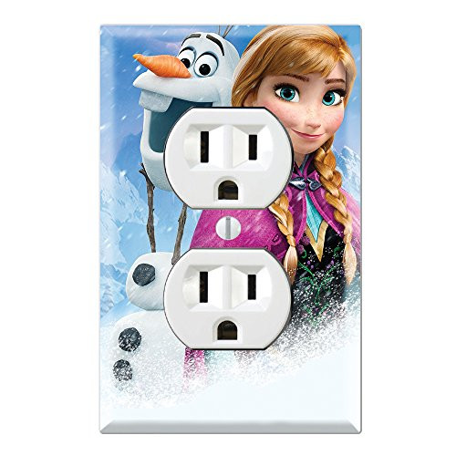 Duplex Wall Outlet Plate Decor Wallplate - Frozen Anna Olaf