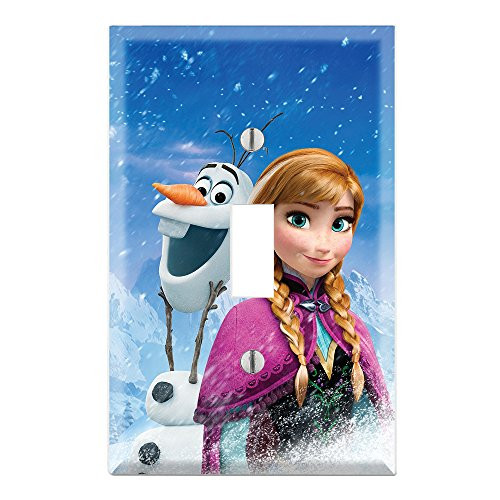 Single Toggle Wall Switch Cover Plate Decor Wallplate - Frozen Anna Olaf