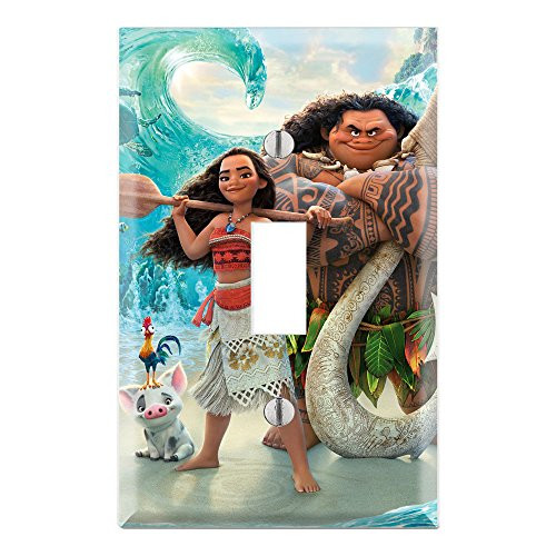 Single Toggle Wall Switch Cover Plate Decor Wallplate - Moana Maui Pua Heihei