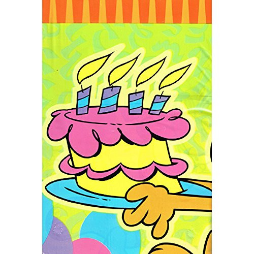 Garfield Birthday Plastic Table Cover  1ct