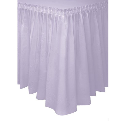 Lavender Plastic Table Skirt, 29" x 14ft.