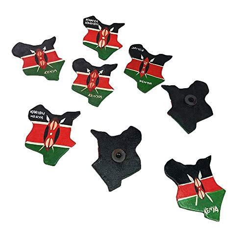 Handmade Map of Kenya Kenyan Flag Refrigerator Fridge Magnet