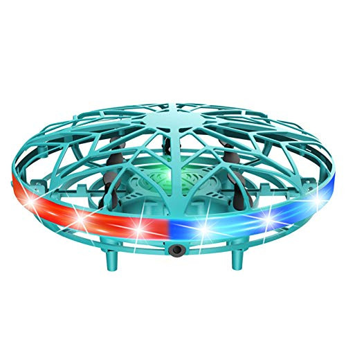 BARMI Colorful Four-Axis UFO Drone Smart Aircraft Induction Hand Control Flying ToyPerfect Child Intellectual Toy Gift Set Green