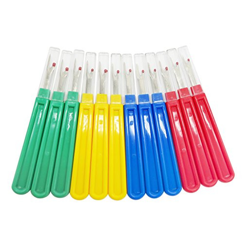 DODOGA 12 Pieces Large Size Colorful Seam Ripper Handy Stitch Ripper Sewing Ripper for Opening Seams and Hems