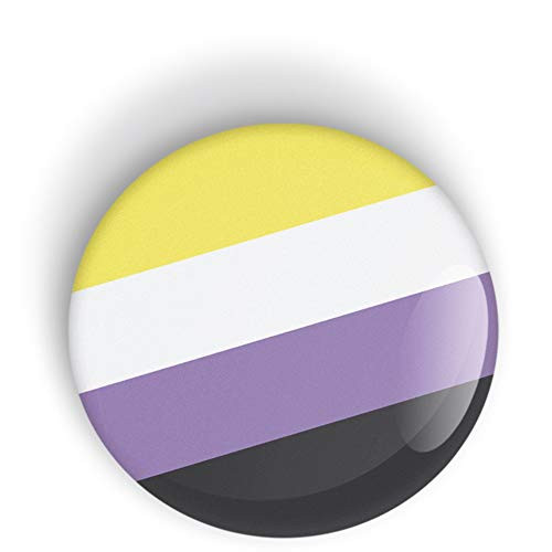 LGBTQIA Non-Binary Pride Flag pin badge button or fridge magnet LGBTQ plus LGBTQI LGBT