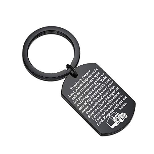 WSNANG Truck Driver Gifts Keep Me Safe Get Me Home Trucker s Prayer Keychain Religious Jewelry Gift for Truck Drivers Dad Uncle Husband Boyfriend Trucker s Prayer Black DT WSNANG Truck Driver Gifts Keep Me Safe Get Me Home Trucker s Prayer Keychain Religious Jewelry Gift for Truck Drivers Dad Uncle Husband Boyfriend Trucker s Prayer Black DT