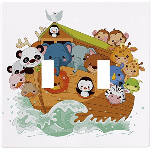 Noahs Ark Wallplate Decorative Switch Plate Cover  2 Gang - Double Toggle