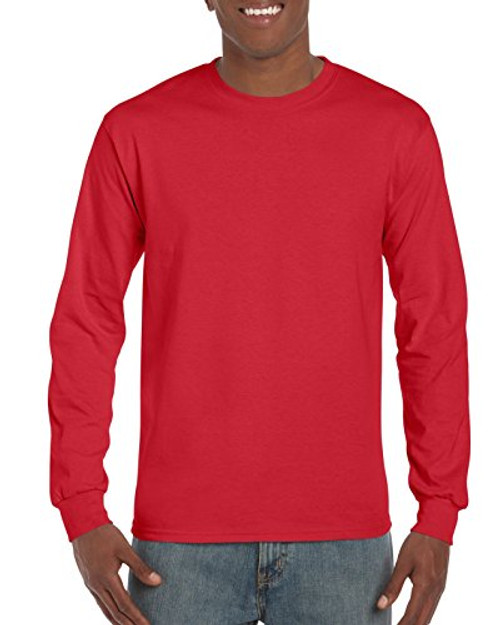 Gildan Men s Ultra Cotton Long Sleeve T-Shirt Style G2400 Red XXX-Large