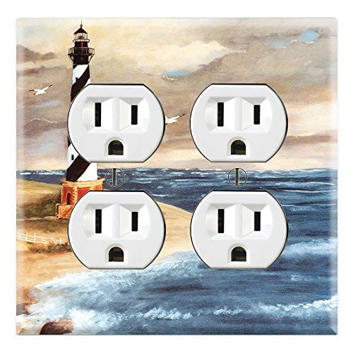 Graphics Wallplates - Cape Hatteras Lighthouse - Quadplex Outlet Wall Plate Cover