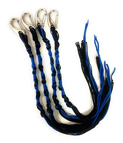 Tzitzit with Clips Set of 4 Black Tzitzits with Clips cotton Hebrew fringe Messianic