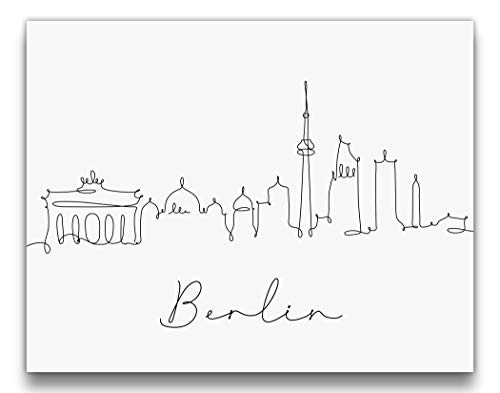 Berlin Skyline Pen and Ink Line Drawing Wall Decor Black and White 14x11 UNFRAMED Modern Minimalist Print Germany Cityscape Wall Art Berlin Skyline Pen and Ink Line Drawing Wall Decor Black and White 14x11 UNFRAMED Modern Minimalist Print Germany Cityscape Wall Art