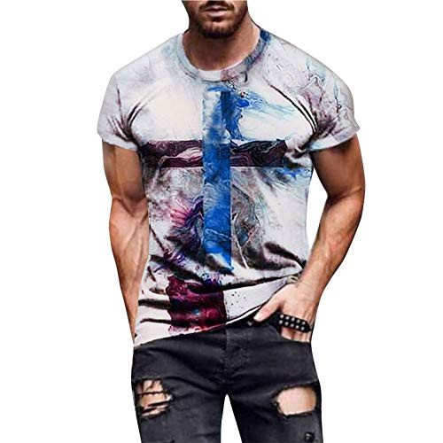 Men s Short Sleeve Crewneck T-Shirts-Fashion Printed Short Sleeve Street Cotton T-Shirt Men s Short Sleeve Crewneck T-Shirts-Fashion Printed Short Sleeve Street Cotton T-Shirt