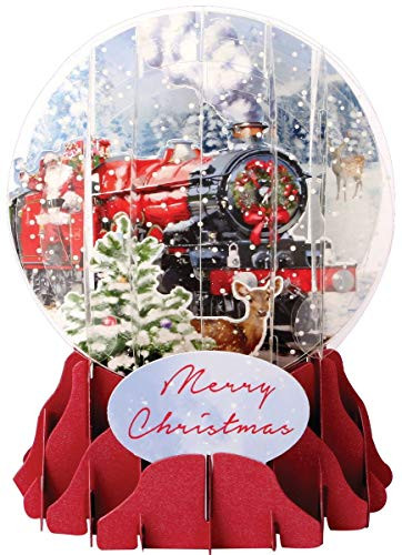 3D Pop Up Christmas Snow Globe - SANTA S EXPRESS -  UP-WP-SGM-027