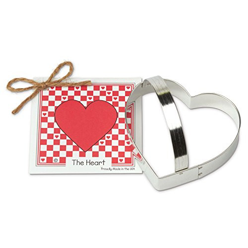Heart Cookie and Fondant Cutter - Ann Clark - 4.1 Inches - US Tin Plated Steel Heart Cookie and Fondant Cutter - Ann Clark - 4.1 Inches - US Tin Plated Steel