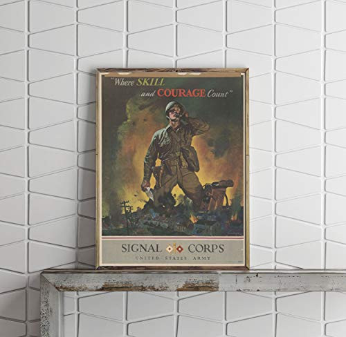 INFINITE PHOTOGRAPHS Historic Photos 1942 Photo Where Skill and Courage Count. Signal Corps United States Army  Poster INFINITE PHOTOGRAPHS Historic Photos 1942 Photo Where Skill and Courage Count. Signal Corps United States Army  Poster