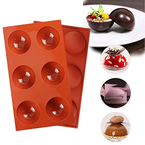 Hot Chocolate Bomb Mold 6 Holes Silicone Mold for Chocolate Baking Mold for Making Hot Chocolate Bomb Cake Jelly Pudding Hot Chocolate Bomb Mold 6 Holes Silicone Mold for Chocolate Baking Mold for Making Hot Chocolate Bomb Cake Jelly Pudding