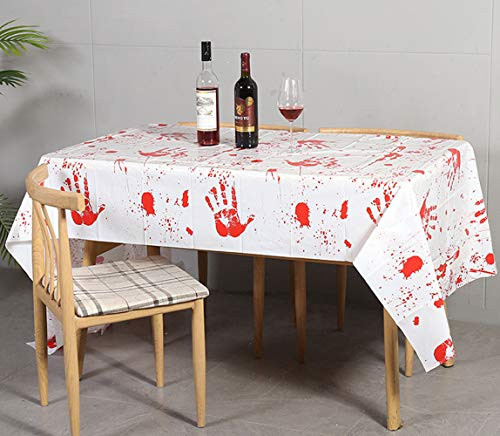 Halloween Decorations Bloody Zombie Handprints Tablecloth- Bloody Zombie Table Cover Scary Tablecloth102x51 inchHalloween Party Supplies Decoration  4 Packs Halloween Decorations Bloody Zombie Handprints Tablecloth- Bloody Zombie Table Cover Scary Tablecloth102x51 inchHalloween Party Supplies Decoration  4 Packs