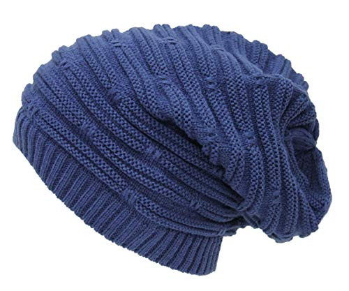 RW Rasta Stretch Long Beanie Hats  Blue