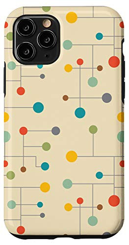 iPhone 11 Pro Dots n Lines Art Mid Century Modern Pattern Case