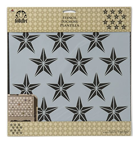 FolkArt Painting Stencil, 12 by 12-Inch, 31599 Stars Forever