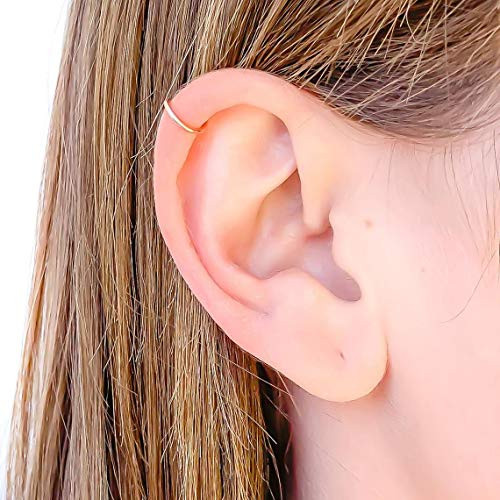 14K Rose Gold Filled Cartilage Ear Cuff Non Piercing