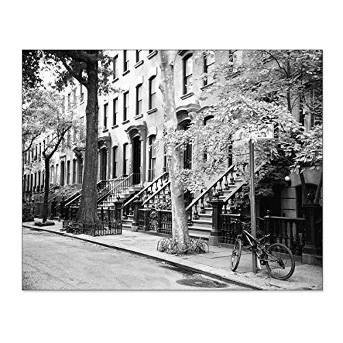 West Village Wall Art New York City Photography Black and White Print Architecture Decor Brownstone Picture West Village Wall Art New York City Photography Black and White Print Architecture Decor Brownstone Picture