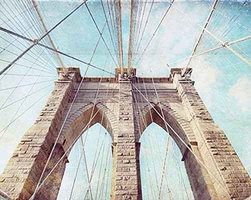 Brooklyn Bridge Photograph New York City photography 5x7 inch print Brooklyn Bridge Photograph New York City photography 5x7 inch print