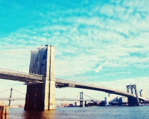Brooklyn Bridge New York City Architectural Photography 5x7 Inch Print Brooklyn Bridge New York City Architectural Photography 5x7 Inch Print