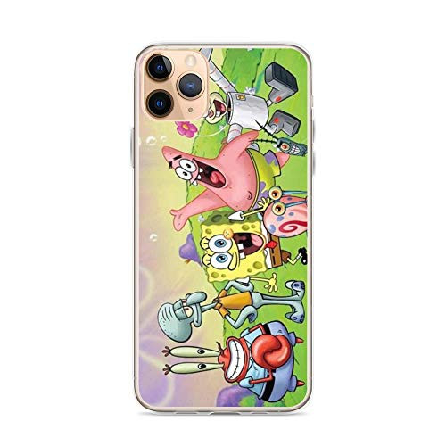 Beamm-Frost Compatible with iPhone 11 Pro Max Case Sponge Bob Squidward Tentacles Squarepants Spongebob Pure Clear Phone Cases Cover