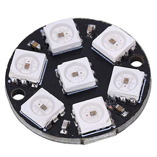 Oumefar 10Pcs WS2812 Round Development Board Durable 4W Built-in Color Light Cjmcu 7 Bit for LED