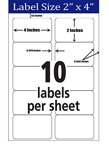 10 up shipping address labels 2x4 1000 Shipping Address Labels Laser Printers 1000 Labels 2x4 Labels Permanent Adhesive  PL- 5163  - BRR labels