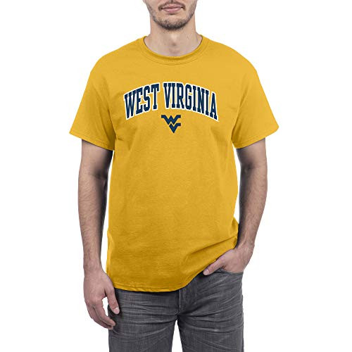 Elite Fan Shop West Virginia Mountaineers Men s Short Sleeve Alternative Team Color Arch Tee Medium