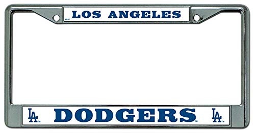 Rico Inc. Los Angeles Dodgers LA Premium Metal Frame Chrome License Plate Tag Cover Baseball Rico Inc. Los Angeles Dodgers LA Premium Metal Frame Chrome License Plate Tag Cover Baseball
