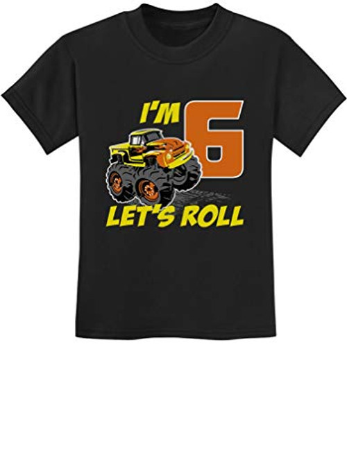 Birthday Gift for 6 Year Old Boy Truck 6th Birthday Boys Youth Kids T-Shirt Small Black Birthday Gift for 6 Year Old Boy Truck 6th Birthday Boys Youth Kids T-Shirt Small Black