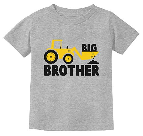 Big Brother Shirt for Toddler Boys Tractor Big Bro Shirt Promoted to Big Brother 5 6 Gray Big Brother Shirt for Toddler Boys Tractor Big Bro Shirt Promoted to Big Brother 5 6 Gray