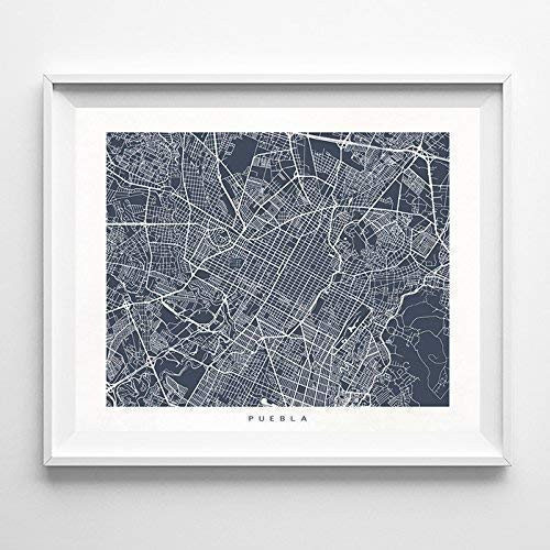 Puebla Mexico Street Road Map Home Decor Poster Urban City Hometown Wall Art Print - 70 Color Options - Unframed Puebla Mexico Street Road Map Home Decor Poster Urban City Hometown Wall Art Print - 70 Color Options - Unframed