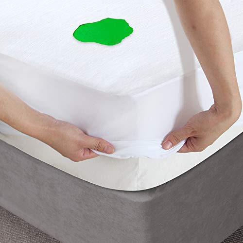 Twin Mattress Protector Waterproof Bamboo Mattress Cover Skin Friendly and Breathable Bed Twin Mattress Cover for 14 Deep Pocket Noiseeless Bamboo Fitted Mattress Cover Twin Mattress Protector Waterproof Bamboo Mattress Cover Skin Friendly and Breathable Bed Twin Mattress Cover for 14 Deep Pocket Noiseeless Bamboo Fitted Mattress Cover