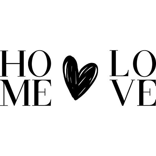 My Vinyl Story Home Heart Love Wall Sticker Dinging Room Wall Decal for Living Room Bathroom Family Decor Sign Quote Wall Art Vinyl Wall Decal Kitchen Bed Room Words and Saying Rustic Farmhouse