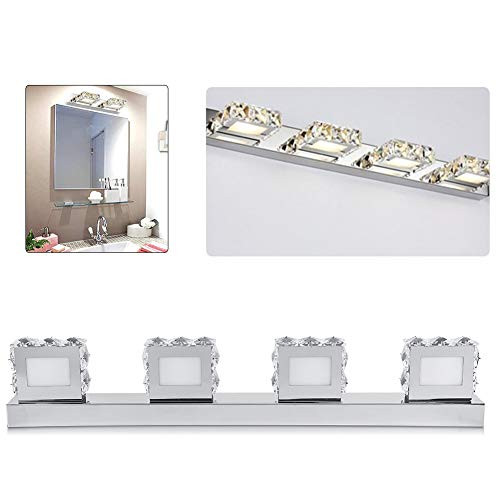 Bathroom Vanity Light Bathroom Light Fixtures Crystal LED Bath Wall Sconces Lighting4-Lights LED Crystal Make Up Front lamp Mirror Light for Bathroom Bedroom Lighting White Bathroom Vanity Light Bathroom Light Fixtures Crystal LED Bath Wall Sconces Lighting4-Lights LED Crystal Make Up Front lamp Mirror Light for Bathroom Bedroom Lighting White