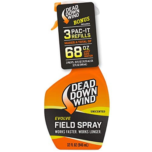 Dead Down Wind Evolve Field Spray  24oz Bottle and 2 Pac-It Refills