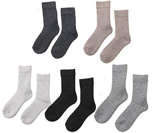 Mens Super Thick Wool Socks5 Pairs Soft Warm Comfort Casual Crew Winter Socks Gifts for Men Size 6-11
