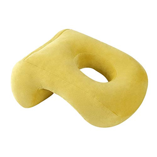 RuiYue Nap Sleeping Face Pillow Slow Rebound Desk Sleeping Pillows Soft Travel Face Pillow for Adults Kids Yellow