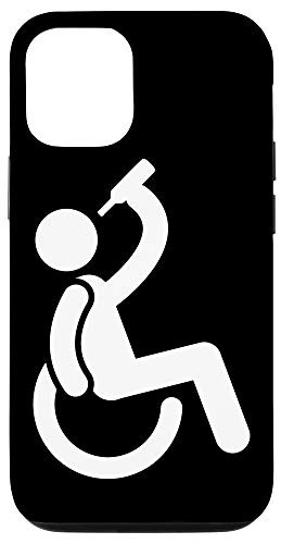 iPhone 12 12 Pro Funny Wheelchair Drunk Beer Case
