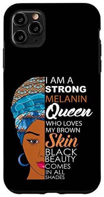 iPhone 11 Pro Max Black Girl Magic I Am Black History Month Afro Melanin Queen Case