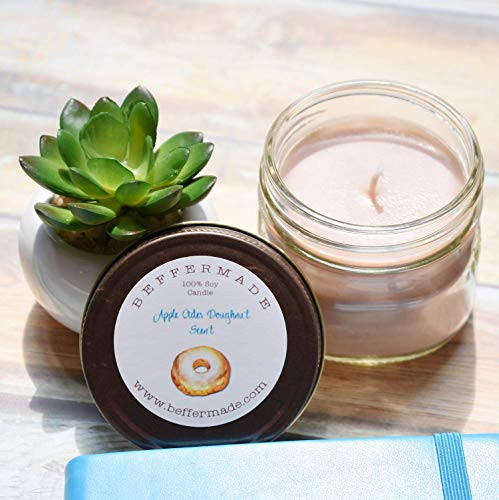 Apple Cider Doughnut Scented Soy Jar Candle 4 oz